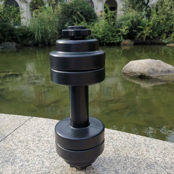 light dumbbells filled with water